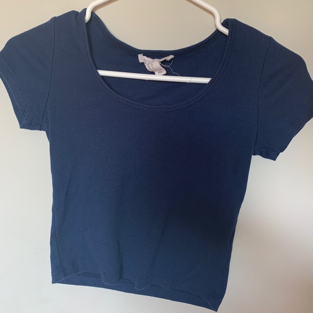 Basic navy blue crop top from forever 21